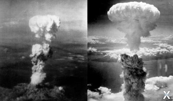 Кадры бомбардировки Хиросимы и Нагасаки