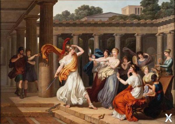 Одиссей узнает Ахилла среди дочерей Л...