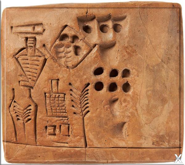 Древняя табличка, созданная шумерами