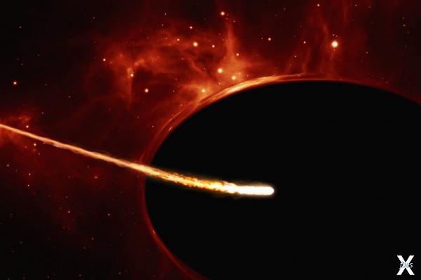 Падение звезды в чёрную дыру (в предс...