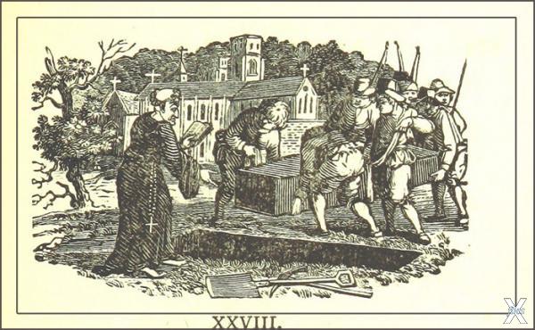 Изображение похорон в Англии, 1795 год