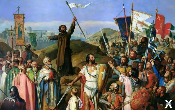 Шествие крестоносцев вокруг Иерусалим...