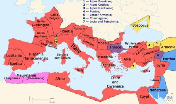 Изменения в территории Римской импери...