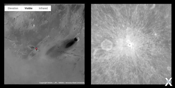 Десятикилометровые кратеры Зунил на М...
