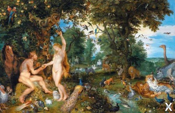 На этой картине «Эдемский сад и грехо...