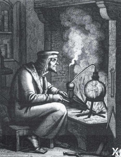 Гравюра XIX века с изображением гомун...