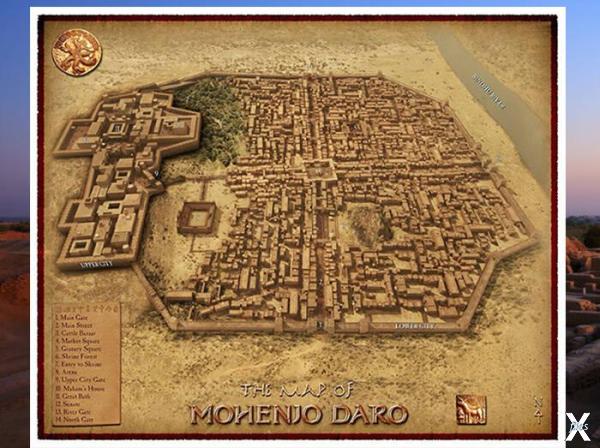 Карта Мохенджо-Даро, где процветала в...