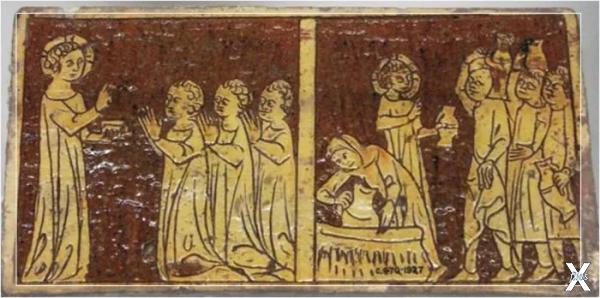 Одна из «плиток Тринга», около 1330 г...