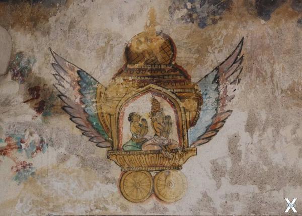 Вимана. Фреска на стене храма (Южная ...