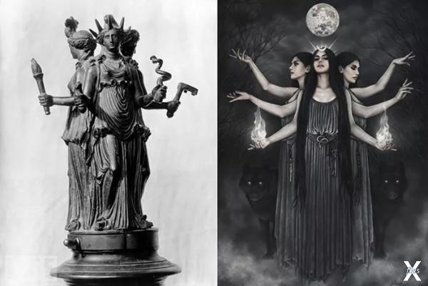 Трёхликая богиня тьмы и луны Геката
