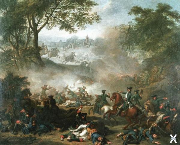 Ж.М. Наттье. Битва при Лесной. 1717 год