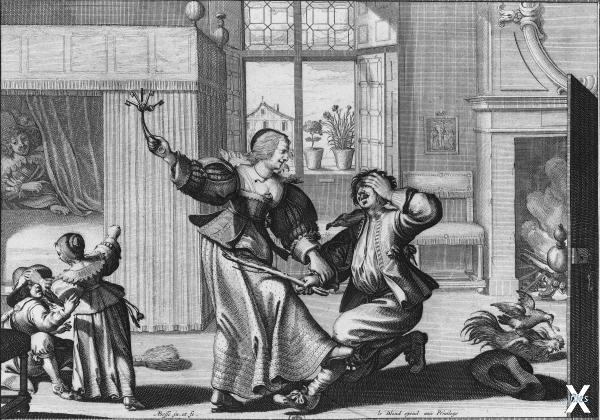 Абрахам Босс «Семейные ссоры», 1630-е г.