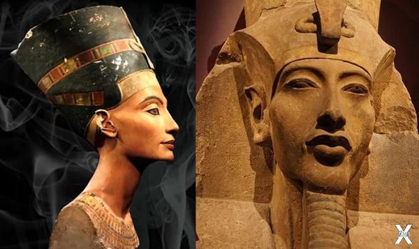 Нефертити и Эхнатон