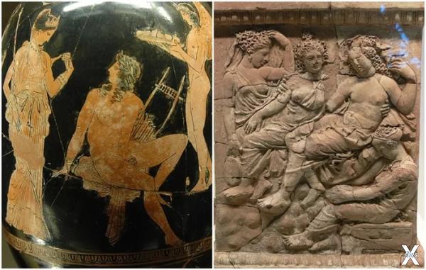 Слева направо: Афродита и Адонис, кра...