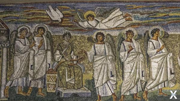 Мозаика с изображением ангелов в Сант...