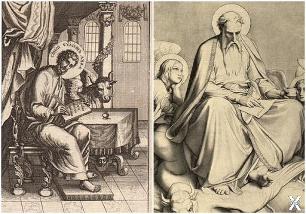 Слева направо: Евангелист Лука, 1711,...