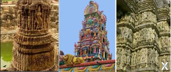 Барельефы индийских храмов