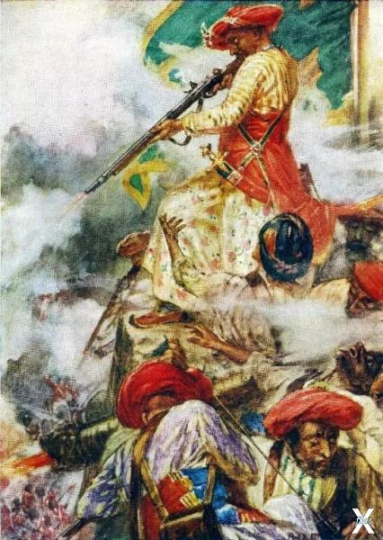 Типу Султан во время осады столицы Ма...