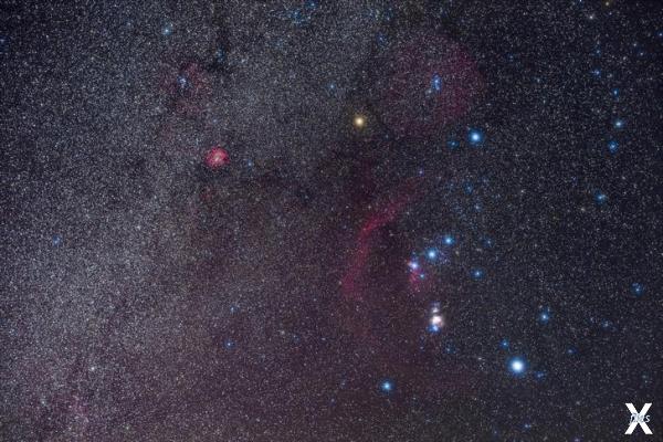 На снимке созвездия Ориона Ригель све...