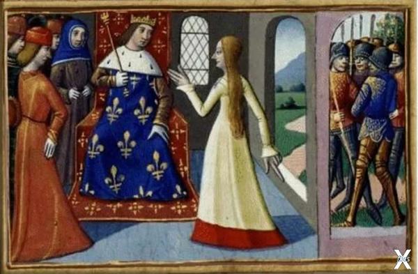 Встреча Жанны д'Арк с королём Франции...