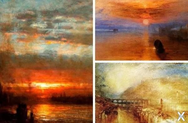 Красные закаты в картинах У. Тернера