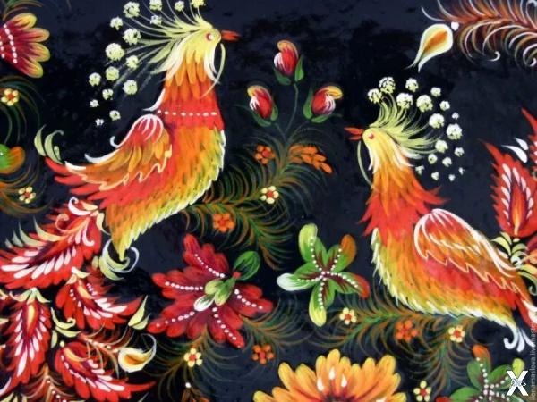 Жар-птицы в росписи