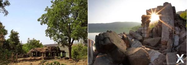 Развалины древних храмов у озера Лонар