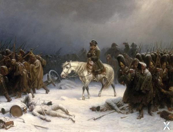 Удручённый Наполеон отступает из Моск...