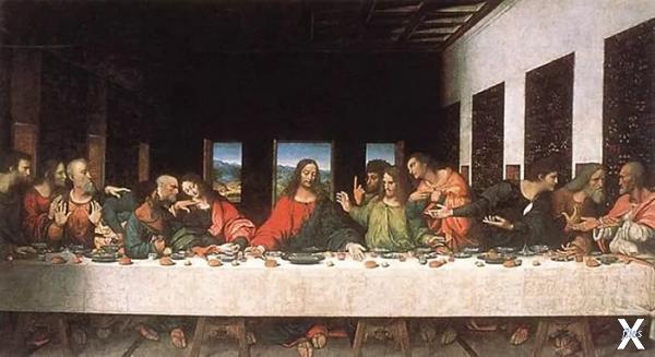 Тайная вечеря Иисуса Христа с его уче...
