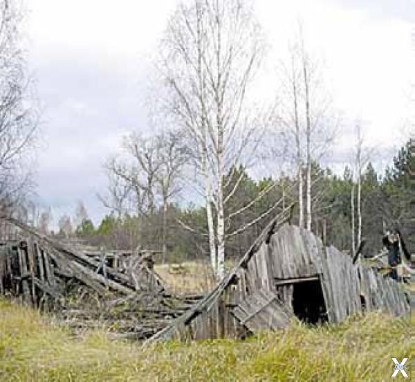 Развалины домов послевоенной постройки