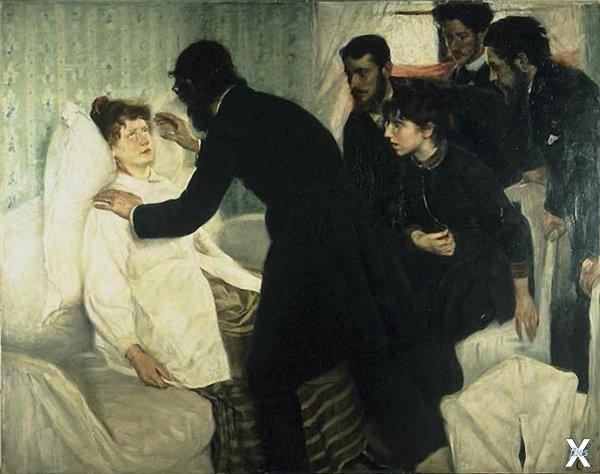 Рихард Берг. "Сеанс гипноза". 1887 г.