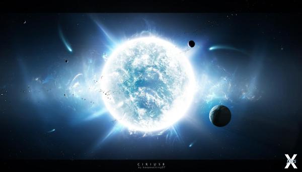 Сириус. Изображение с телескопа "Хаббл"