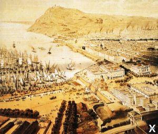 Вид на Барселону. 1850 год