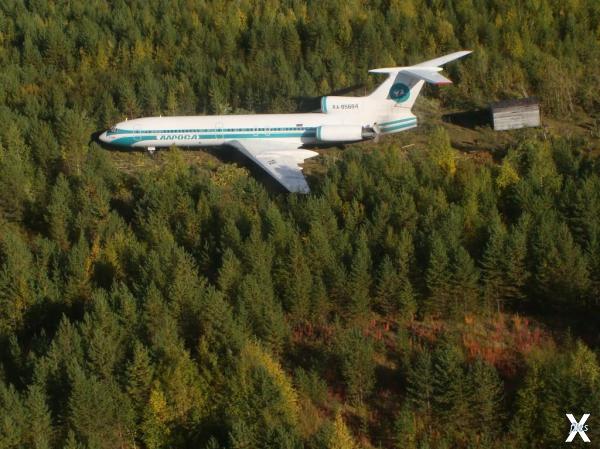 Самолёт ТУ-154, совершивший вынужденн...