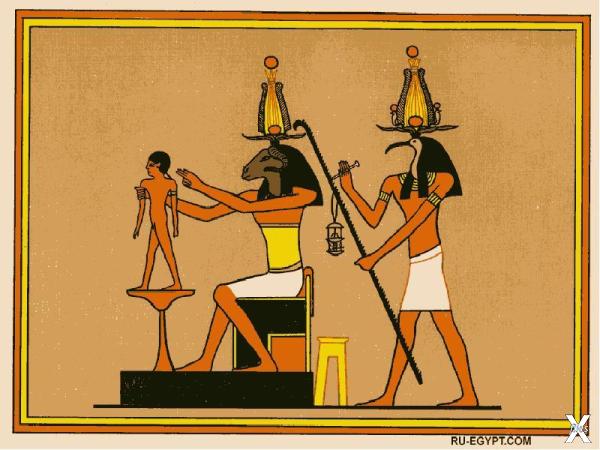 Египетский бог Хнум, изображавшийся с...