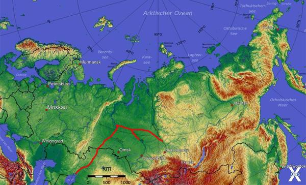 Схема проекта поворота сибирских рек