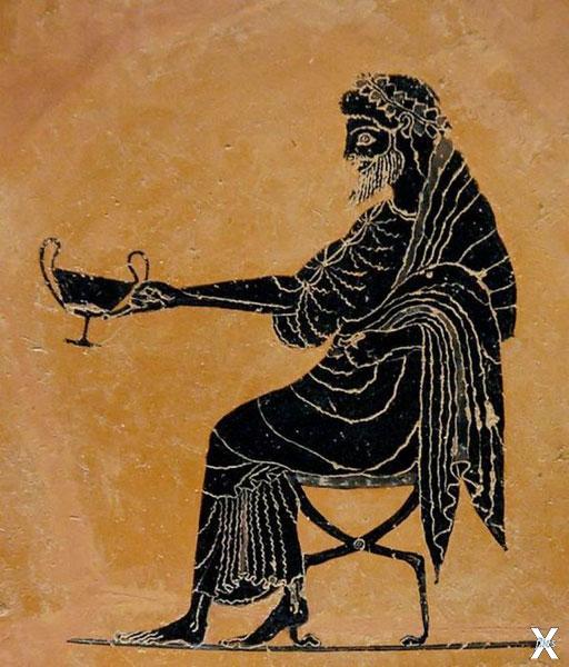 Дионис, протягивающий чашу для питья ...