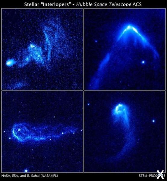 Пример убегающих звезд от Хаббла