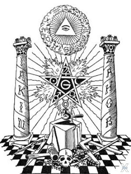 «Масонские» символы под «Всевидящем Око»