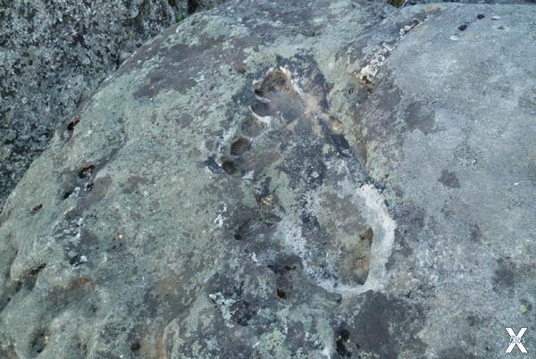 Отпечаток ноги в камне