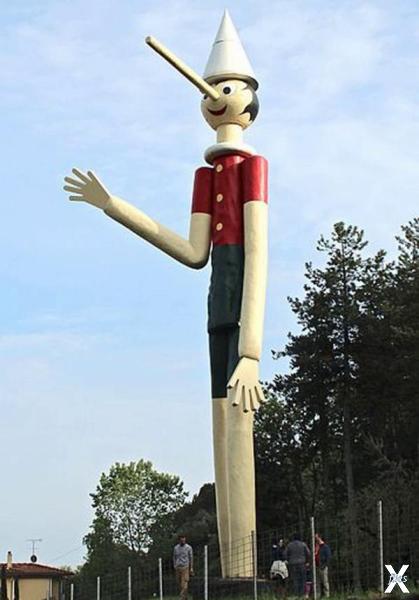 Гигантская статуя Буратино в парке Pa...