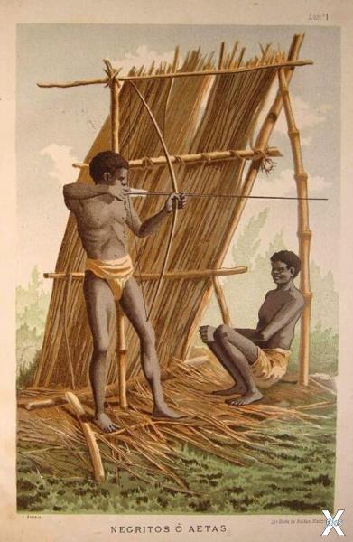Люди народа аэта, рисунок 1885 года