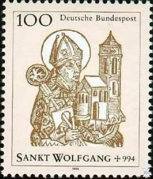 Святой Вольфганг на почтовой марке ФРГ