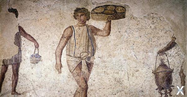 Мозаика на стенах римской виллы