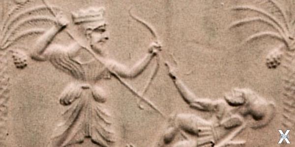 Иллюстрация: персидский воин убивает ...