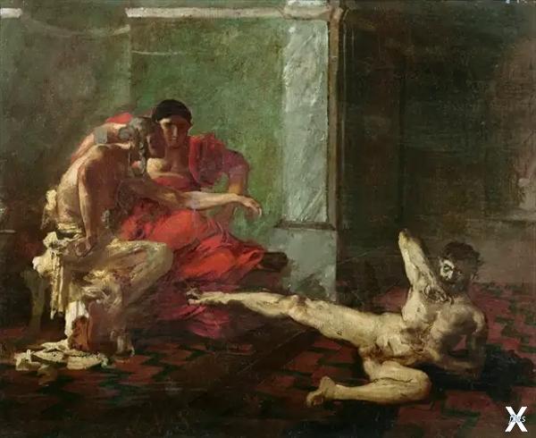 Нерон и Лукуста испытывают яд на рабе