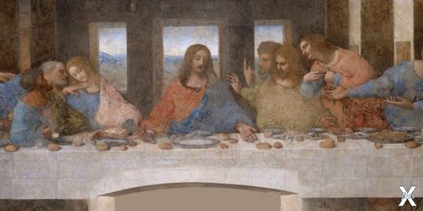 Фрагмент фрески «‎Тайная вечеря»