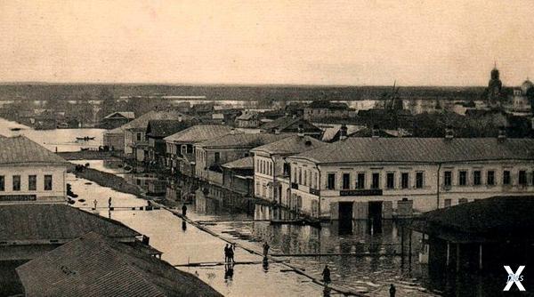 Улицы Вестьегонска во время паводков