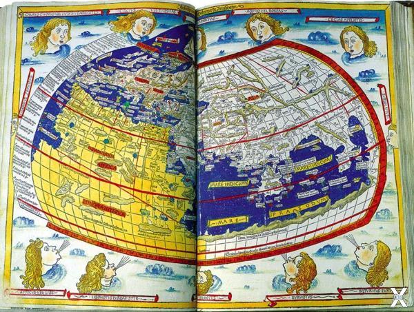 Карта мира Птолемея. 1486 г.