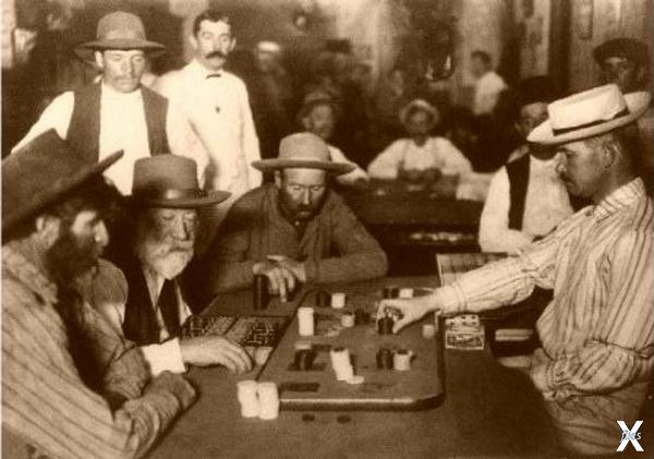 Игроки в аризонском салуне, 1895 год